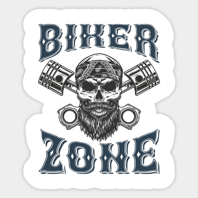 Biker Zone T Shirt For Women Men Sticker by Xamgi